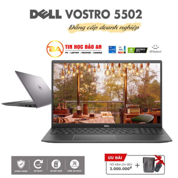 Máy tính xách tay – Laptop Dell Vostro 5502 70231340 i5 1135G7/8GB/SSD256GB - Hình ảnh 2