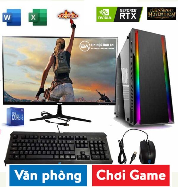 PC Gaming – Bộ Máy tính Văn Phòng G5400/ 8GB/ 120GB/ GTX 1050TI – 22Inches