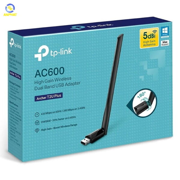 Card Mạng Không Dây USB TP-Link Archer T2U Wireless AC600Mbps