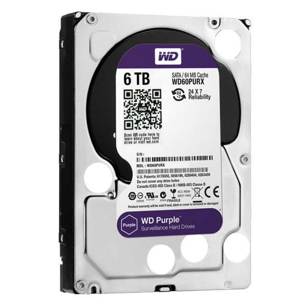 Ổ Cứng HDD Western Purple 6TB 3.5" 5400RPM 64MB